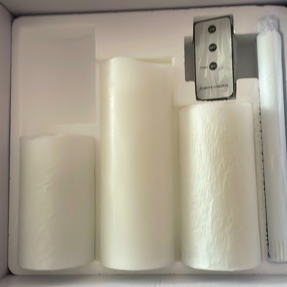 Home reflections set of candles 6 in all white